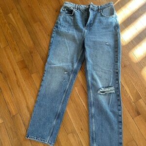 Stylish Distressed Blue Jeans